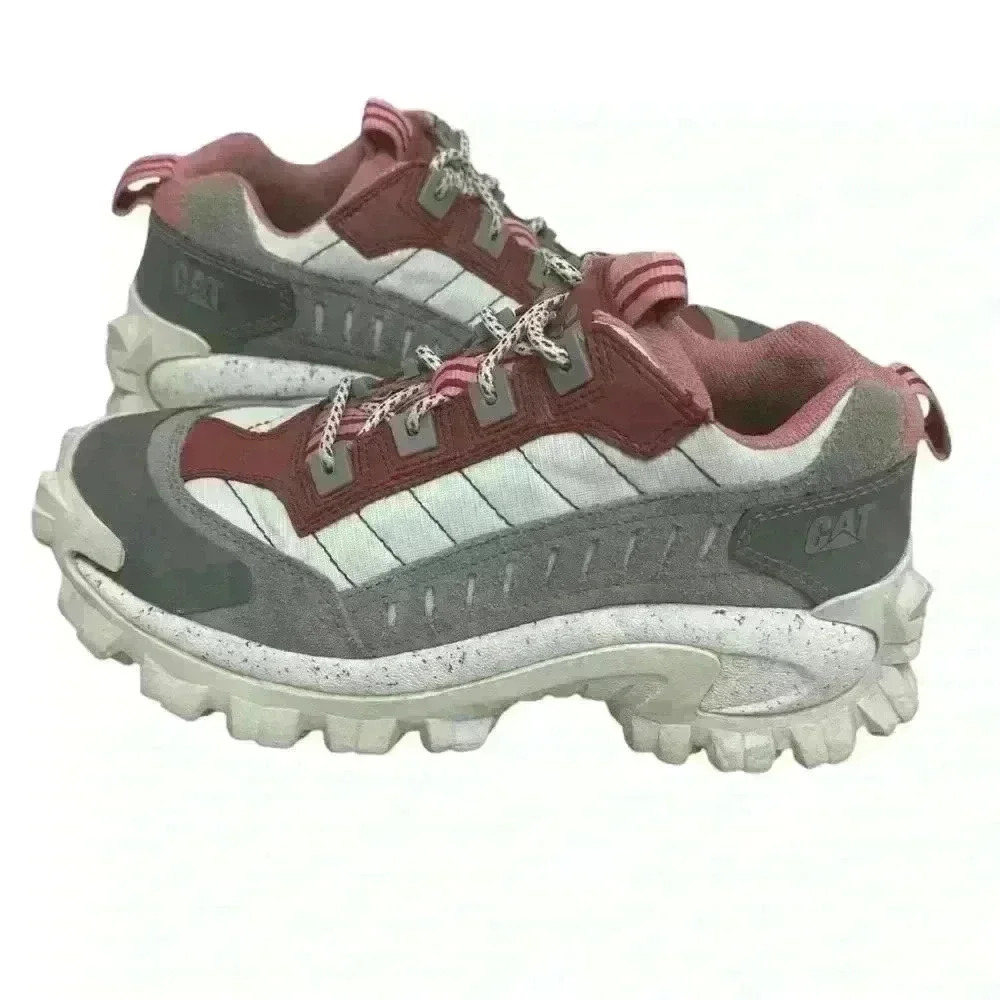 Caterpillar Intruder Chunky Steel toes Sneakers In Pink And Gray EU 40 Pre loved - Picture 4 of 14